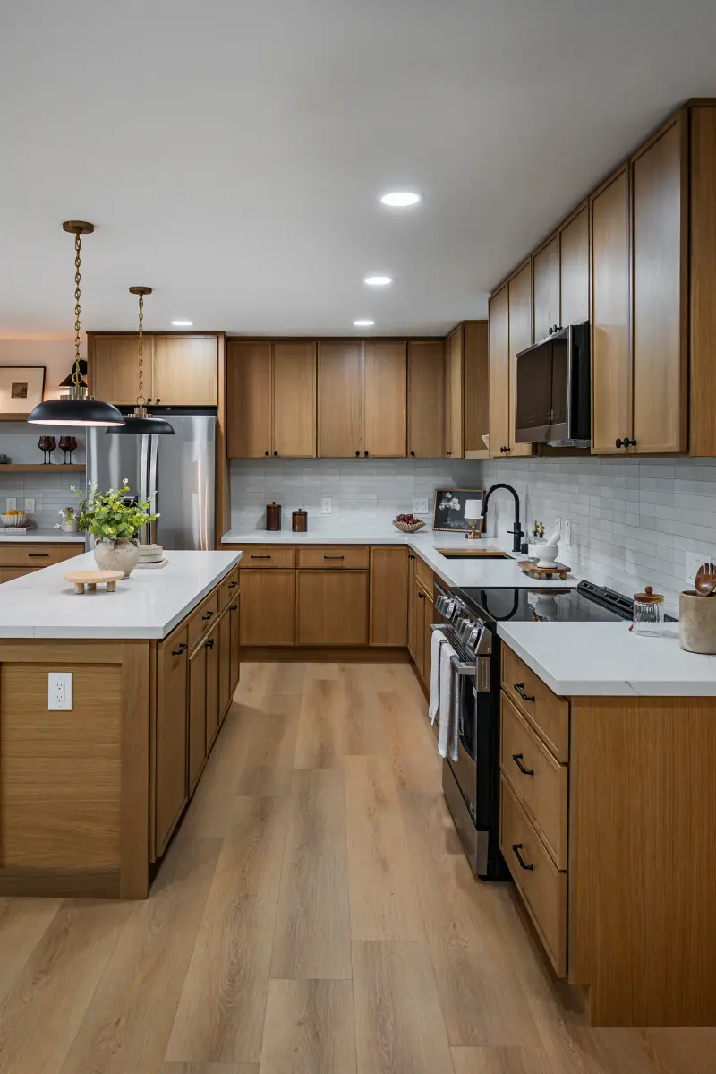 Kitchen with island and stainless appliances